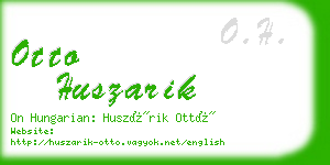 otto huszarik business card